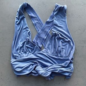 Urban Outfitters Blue Cropped Tie Tank S